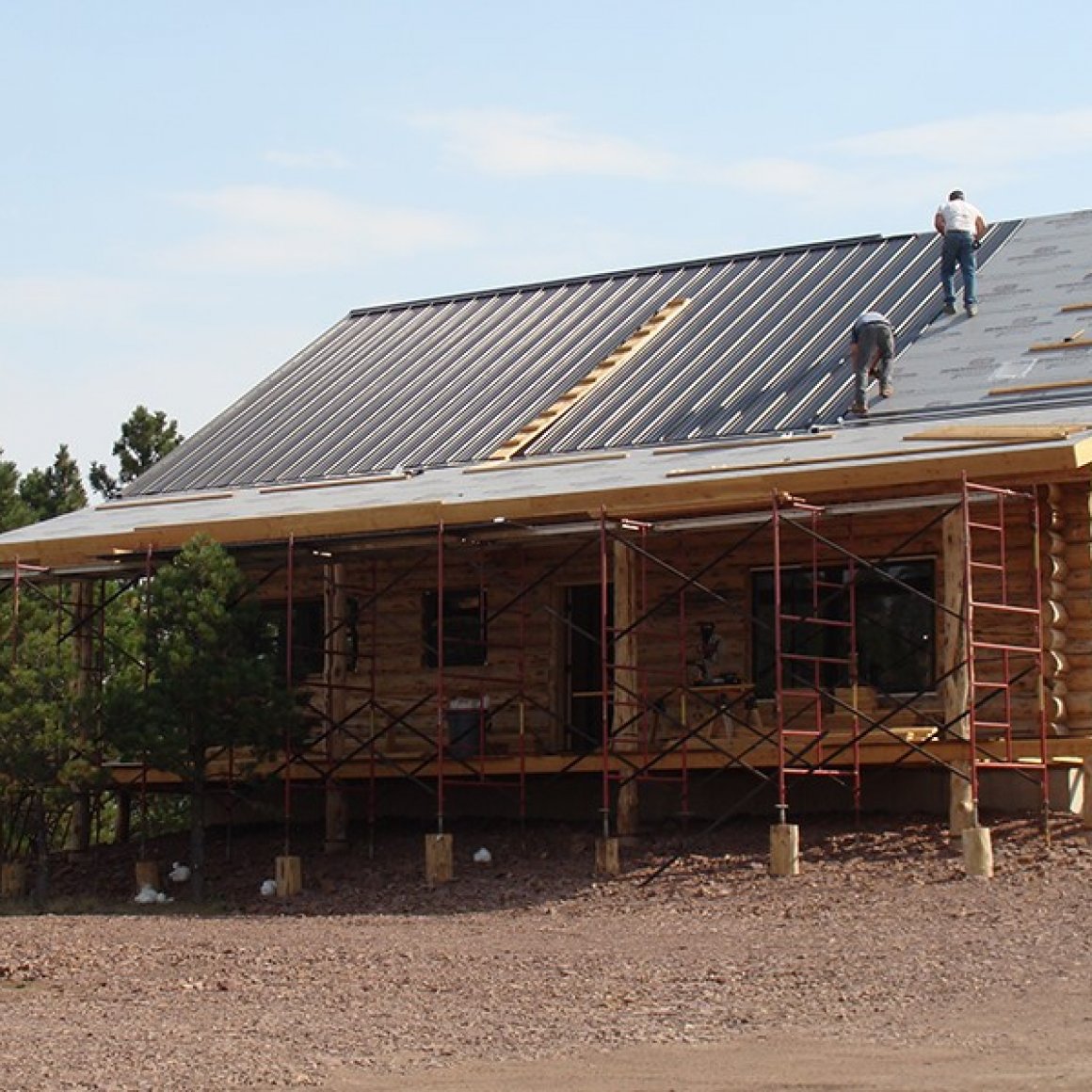 log home building process